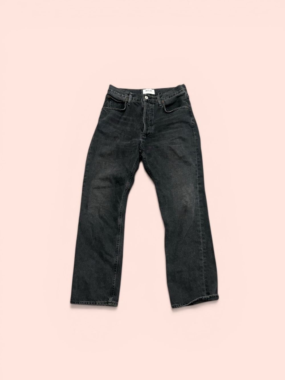 Agolde Women's Relaxed Black Denim Jeans